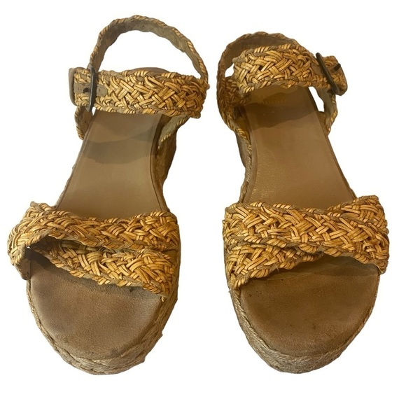 Stuart Weitzman Oncross Wedge Espadrille Sandal Size 9 - Picture 4 of 14